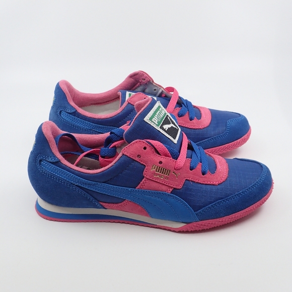 puma shoes pink and blue